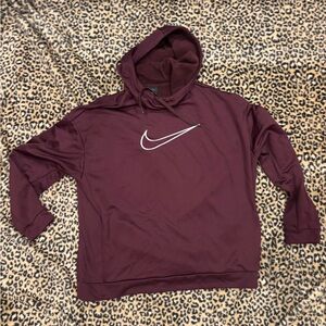 Nike Burgundy Fleece Hoodie